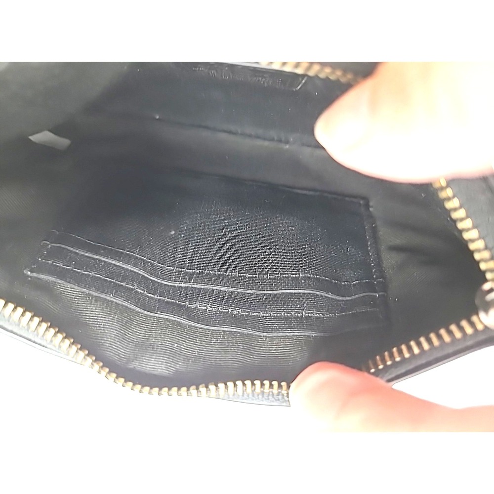 Coach Black Pebbled Leather Studded Wristlet‎ Clutch - Picture 6 of 10